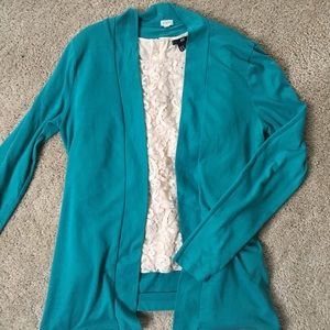 J CREW turquoise cardigan